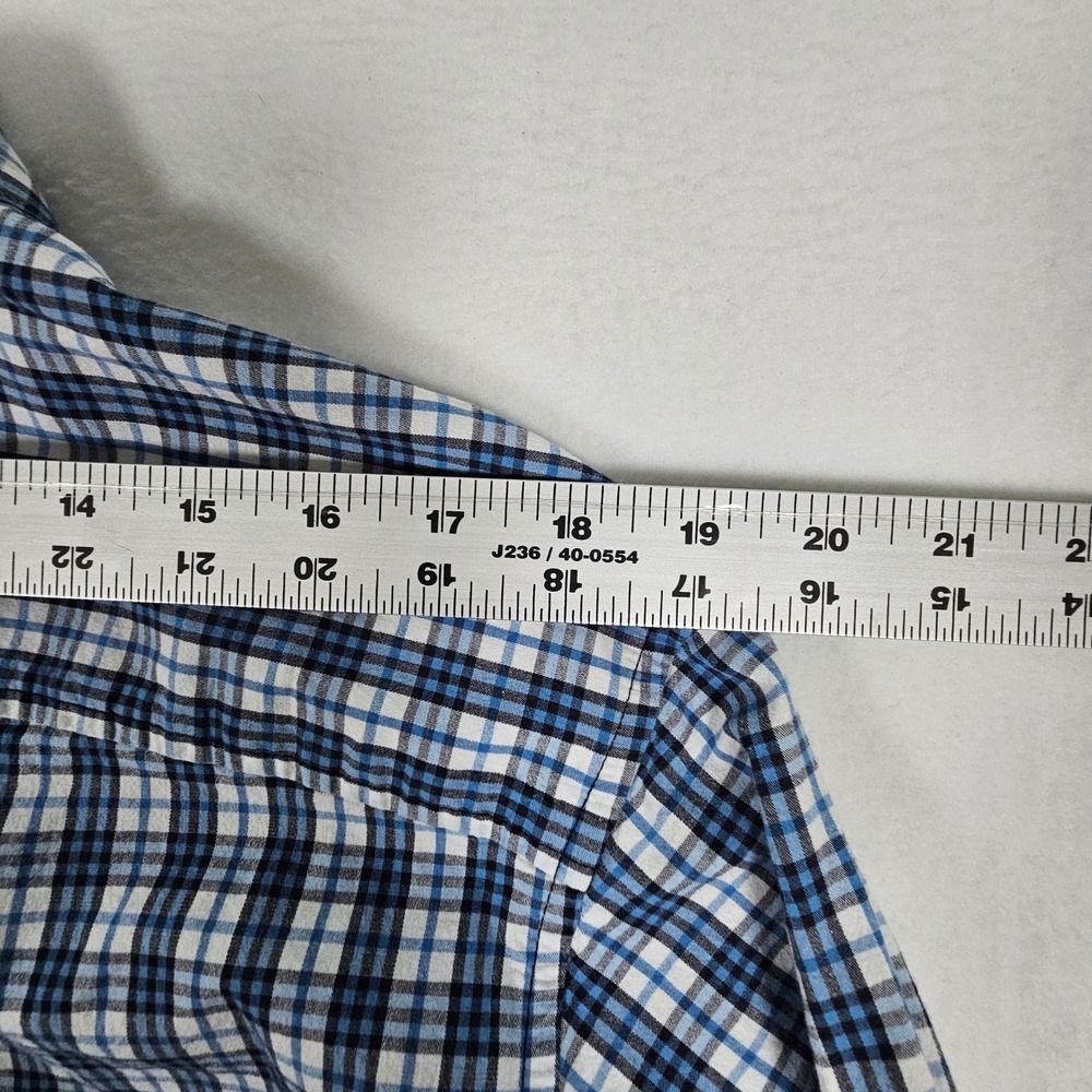 Columbia Mens Blue White Plaid Long Sleeve Button Down Shirt Large AM7968 - Picture 11 of 12